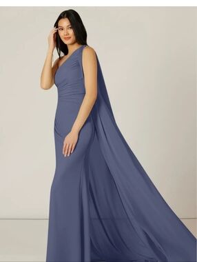 Azazie Dusty Rose Draped Evening Dress